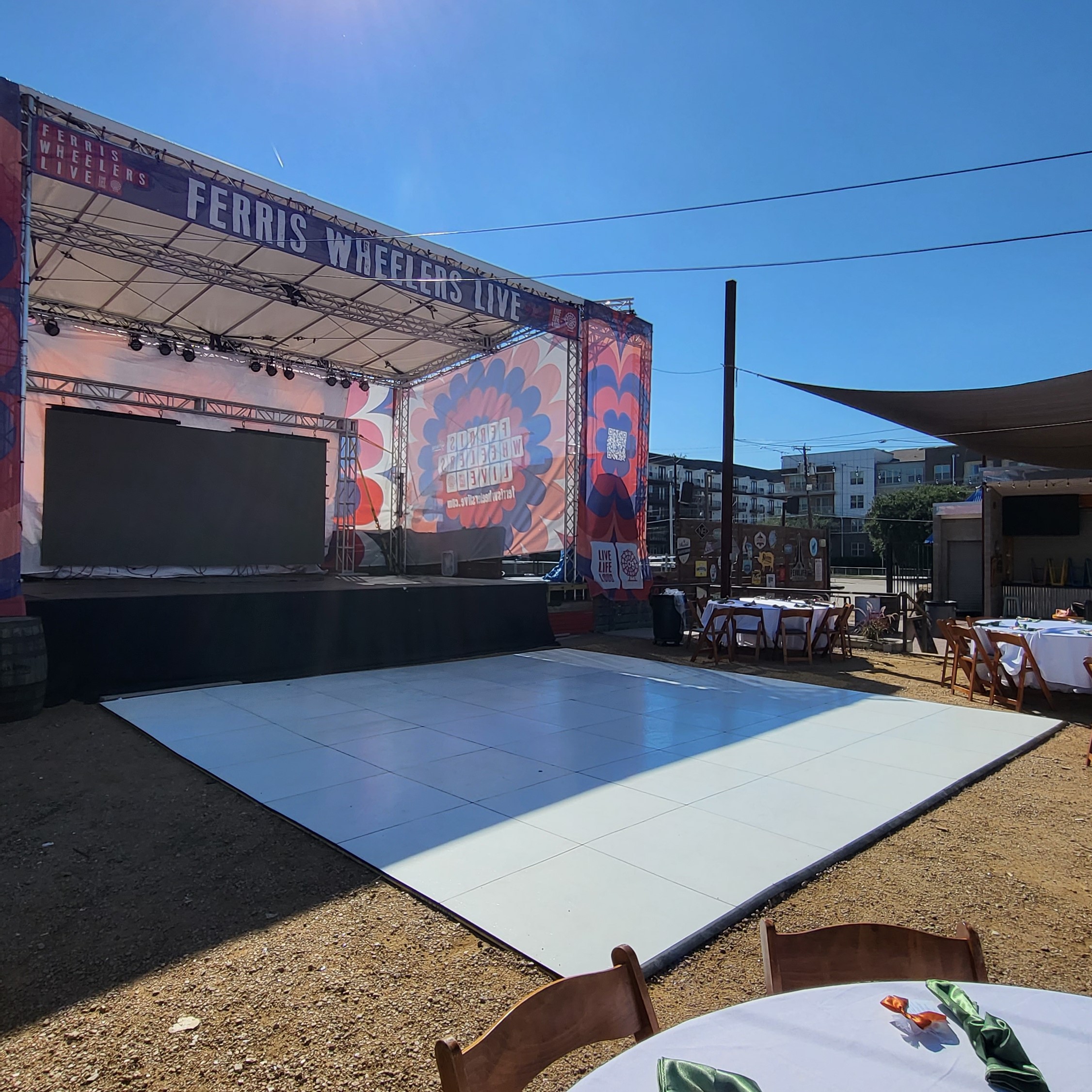 Outdoor Dancefloor on Packed Dirt